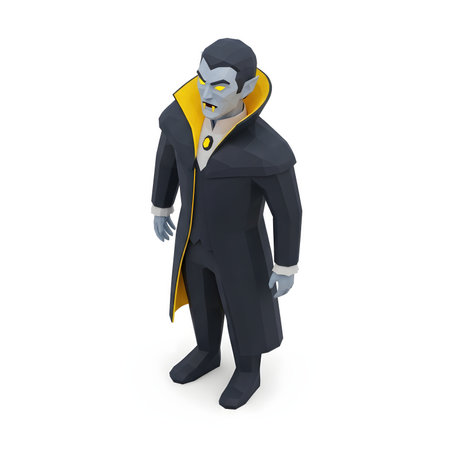 Superhero isolated on white. 3D illustration. Contains clipping pathの素材