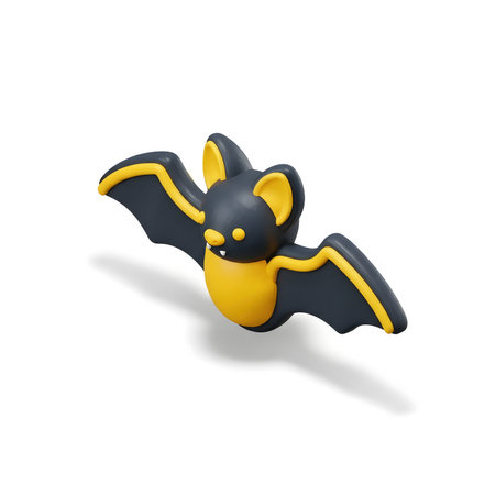 Bat isolated on white background. 3D illustration. Eps 10.の素材