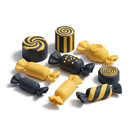 candy isolated on a white background. 3d render image.の素材