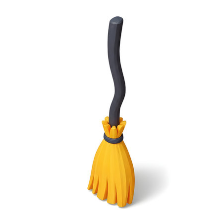 Broom. Isolated on white background. Eps 10 vector file.の素材