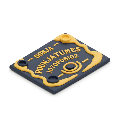 A 3d render of a computer chip with the text on the chipの素材