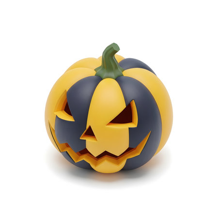 Halloween pumpkin isolated on white background. Vector illustration. Eps 10.の素材