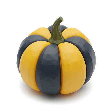 Pumpkin isolated on a white background. 3d illustration.の素材