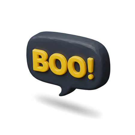 Blog word in black speech bubble on white background. 3d illustrationの素材