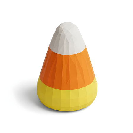 Traffic cone isolated on white background. 3d render illustration.の素材