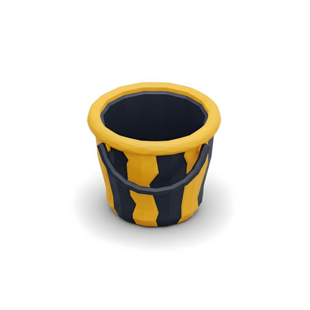 Bucket for water isolated on a white background. Vector illustration.の素材