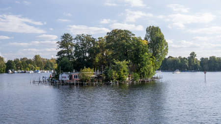 little isle in berlin spandauの写真素材
