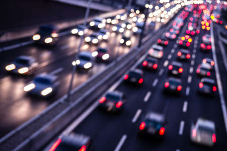 traffic on a highwayの写真素材