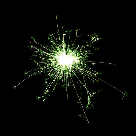 green sparklerの写真素材