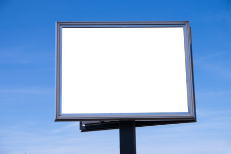 Billboard and blue summer sky