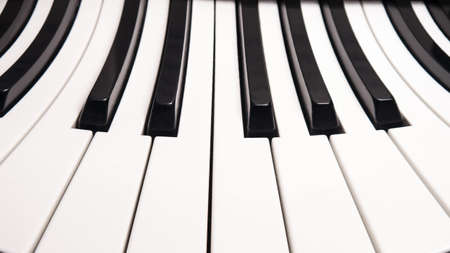 curved piano keys, abstract picture illustrationの写真素材