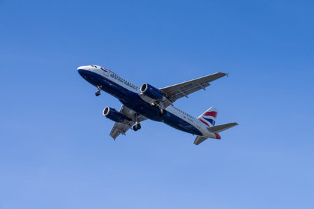britisch airways airplane  only editorial use 