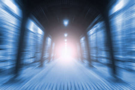 bridge in berlin with beam effectの写真素材