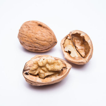 walnuts on white