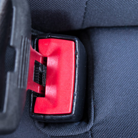 fastening seat belt in a car
