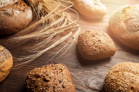assortment of bread and sunlight