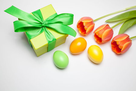 easter dekoration on white background