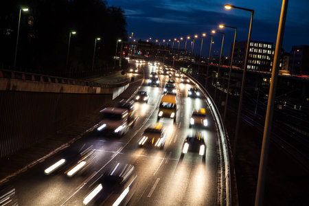 highway by night in berlin