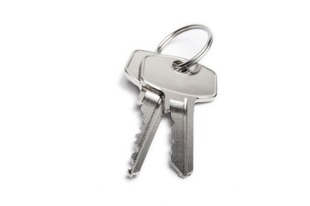bunch of keys on white background