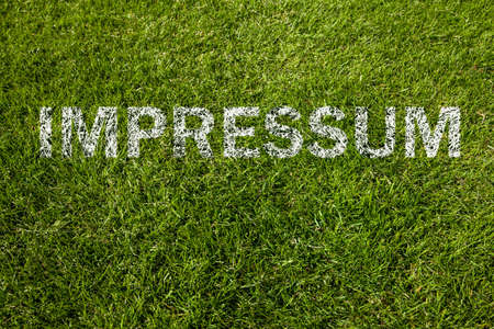 imprint text (impressum german) on meadowの写真素材