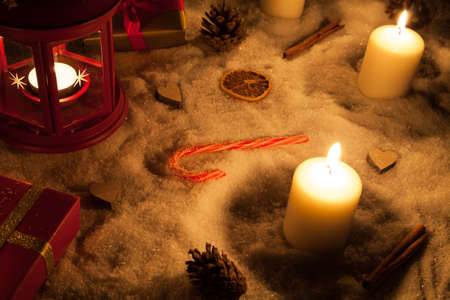 christmas lamp and decorationの写真素材