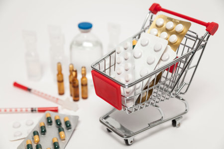 Shopping cart and medicine