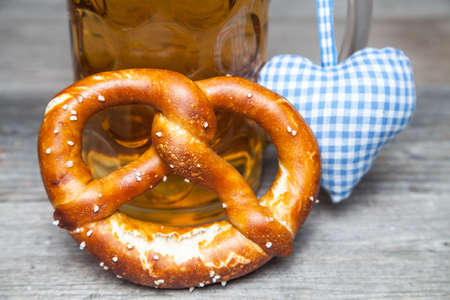 oktoberfest still llife with pretzelの写真素材