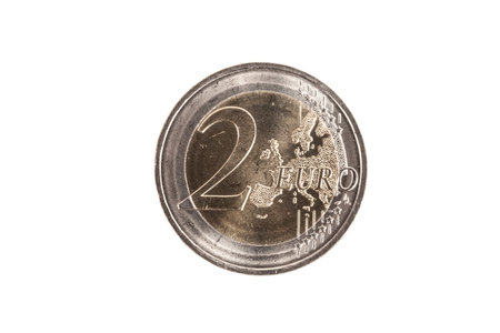 Two Euro coin isolated