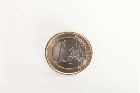 One Euro coin isolatedの写真素材