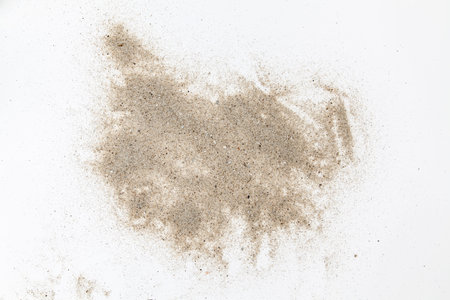 Sand on white background