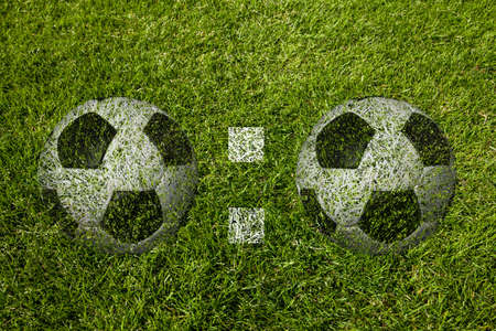 0:0 Scoring for on a soccer meadowの写真素材