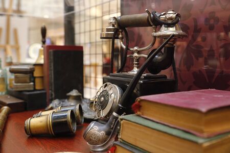 vintage items close upの写真素材