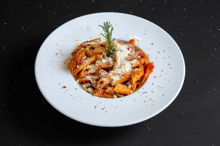 The pasta penne arrabiata