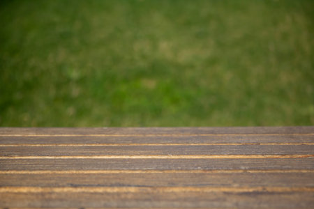 frot view wood Shelf Table on backgroundの写真素材