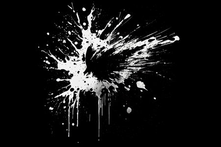 ink splatter on isolated backgroundの写真素材