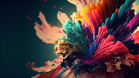 Bright artistic splashes. Abstract painting color texture. Modern futuristic pattern. Multicolor...