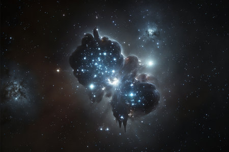 Orion constellation on the night starry skyの素材