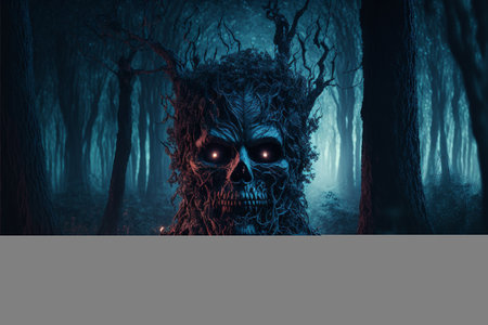 Scary Horror Forest. front viewの素材