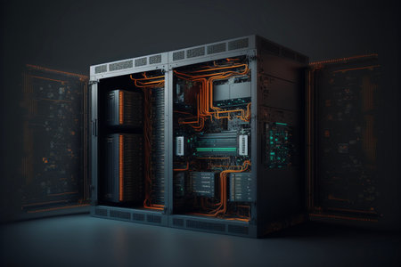 server room background, front viewの素材