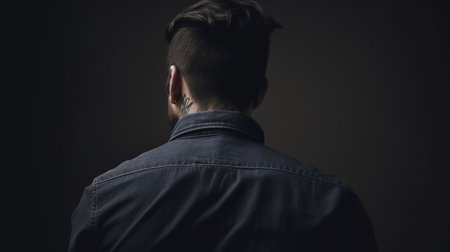 man portrait back viewの素材