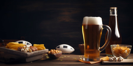 Beer and snacks setの素材