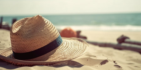 Beach summer holiday vacation traveling relaxation conceptの素材