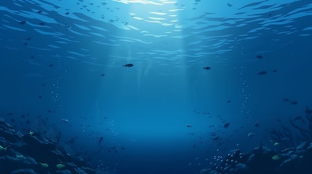 Blue Ocean concept backgroundの素材