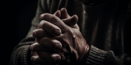 Christian life crisis prayer to godの素材