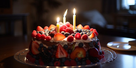 Birthday cake close upの素材
