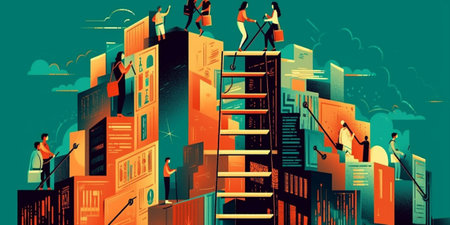 Climbing the career ladderの素材