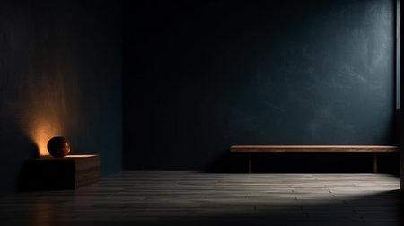 Empty light dark wall with  Minimalist backgroundの素材