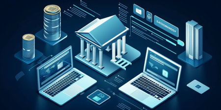 Online banking, internet payment,の素材