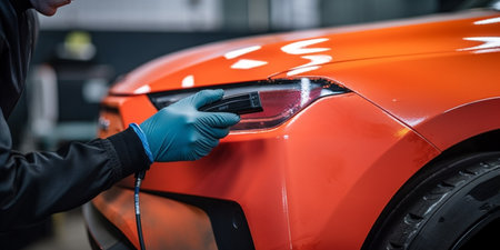 Vehicle Paint Thickness Measuring Device on car bodyの素材