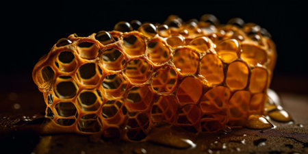 honeycomb with honey, backgroundの素材